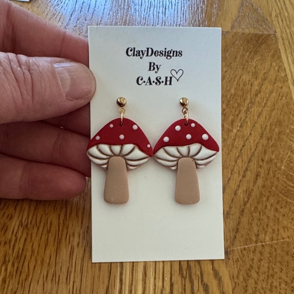 Jewelry - Red Mushroom Earrings